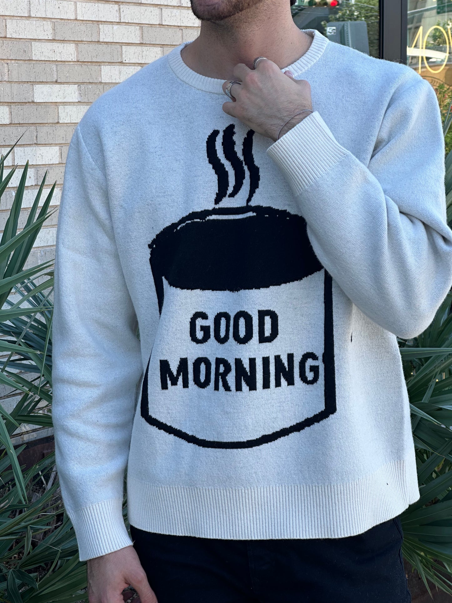"Good Morning, Say It Back" Sweater