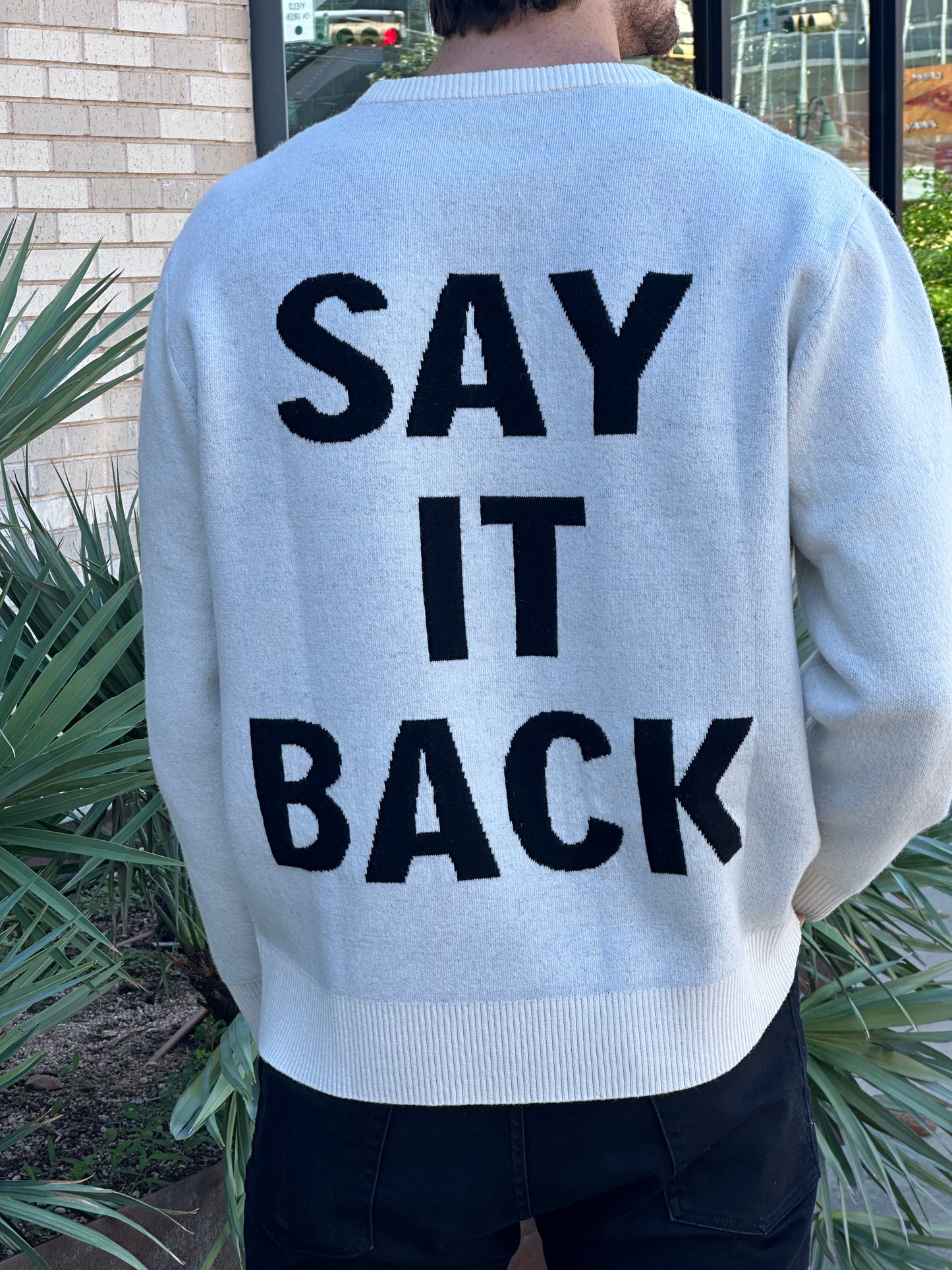 "Good Morning, Say It Back" Sweater